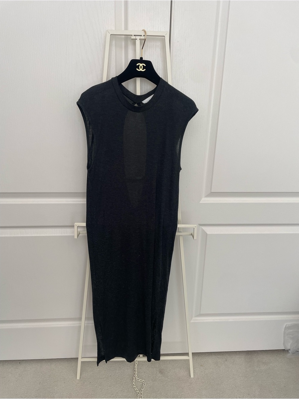 IRO Black Sleeveless Midi Dress